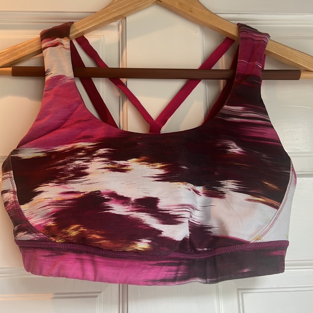 Pink Puple Maroon Strappy Lululemon Sports Bra 🧘‍♀️